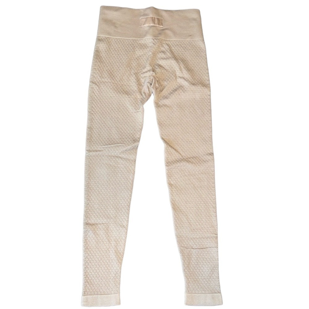 BALANCE leggings in tan brown with textured diamonds in women’s size XS/S